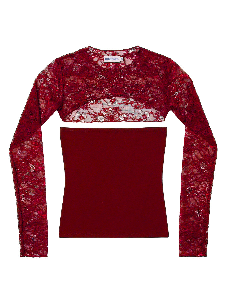 bichiyal lace set wine