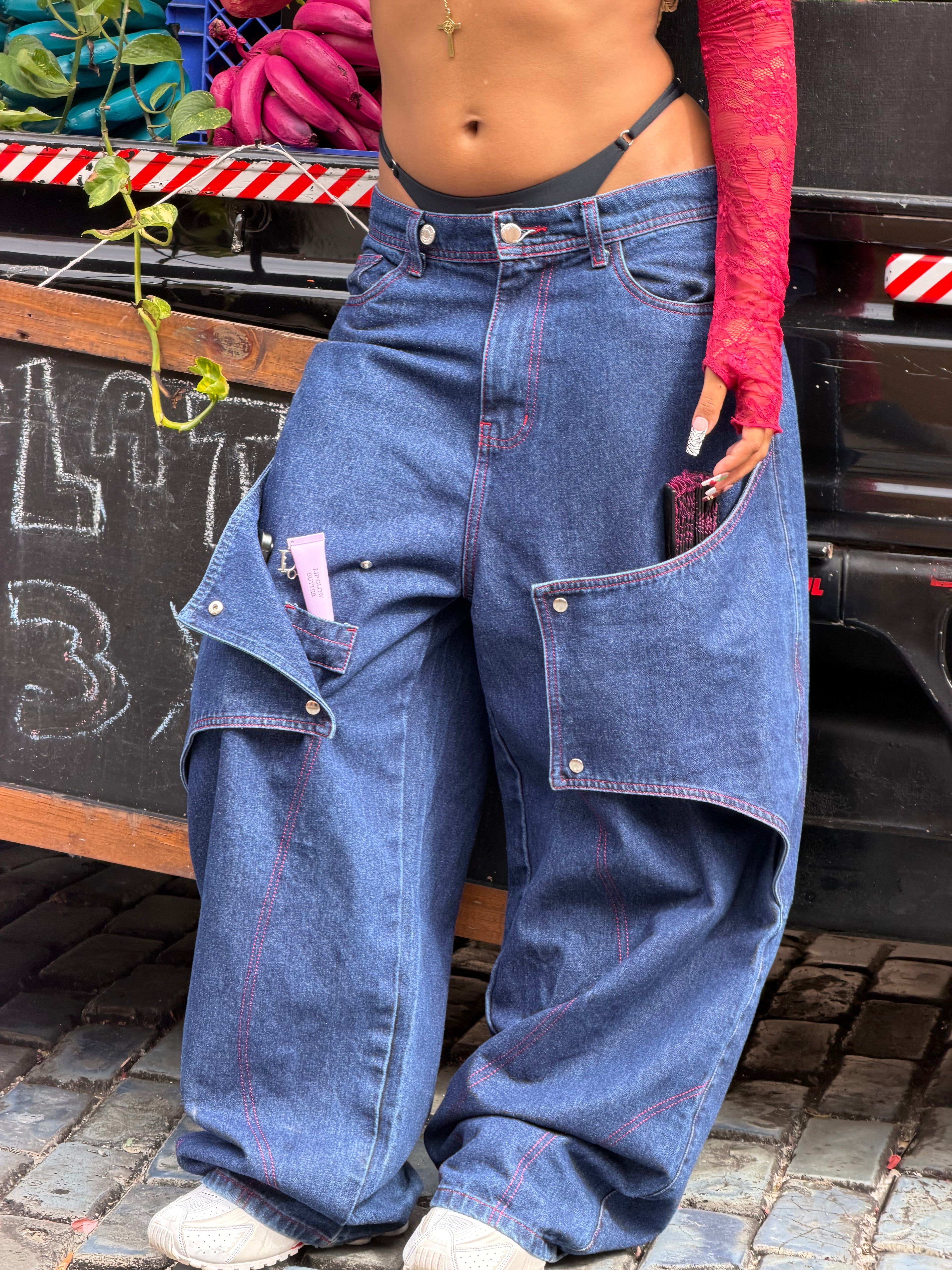 pikete hidden pocket ballon jeans