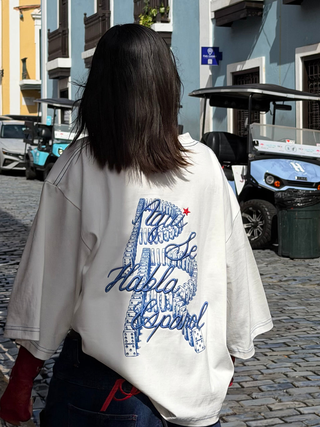 aqui se habla español oversized heavyweight tshirt