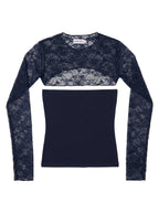 bichiyal lace set navy blue