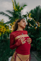bichiyal lace set wine