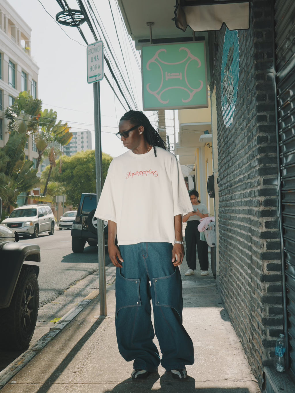 aqui se habla español oversized heavyweight tshirt